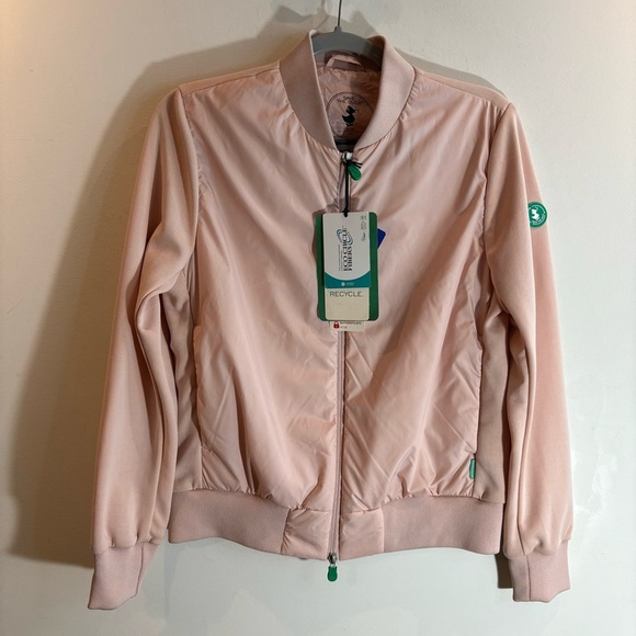 SAVE THE DUCK Sz S Refy Light Puffer Bomber Style Jacket Pink NEW WITH TAGS - Picture 2 of 16